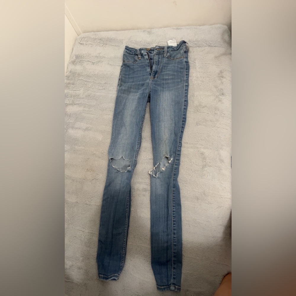 light wash skinny jeans,size00